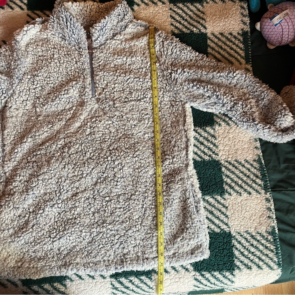 Weatherproof Vintage Women’s Blue Cozy Sherpa Quarter Zip Pullover - Picture 15 of 16
